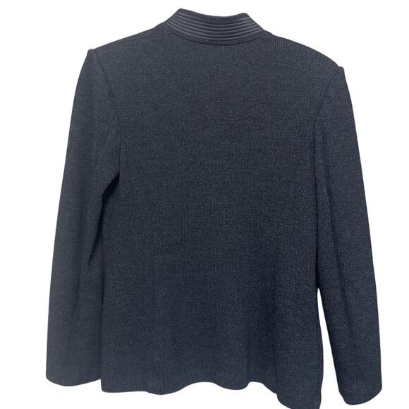 St. John Collection Women’s Cardigan Dark Gray Signature Knit Designer Luxury 8 - Picture 2 of 9
